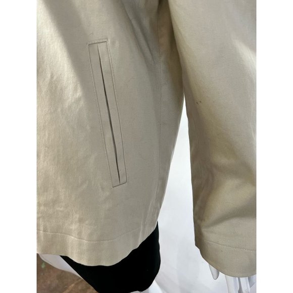 Gap Womens Jacket Coat Beige Cotton Blend Button Stretch Collar Pockets Lined 10 - Picture 5 of 12